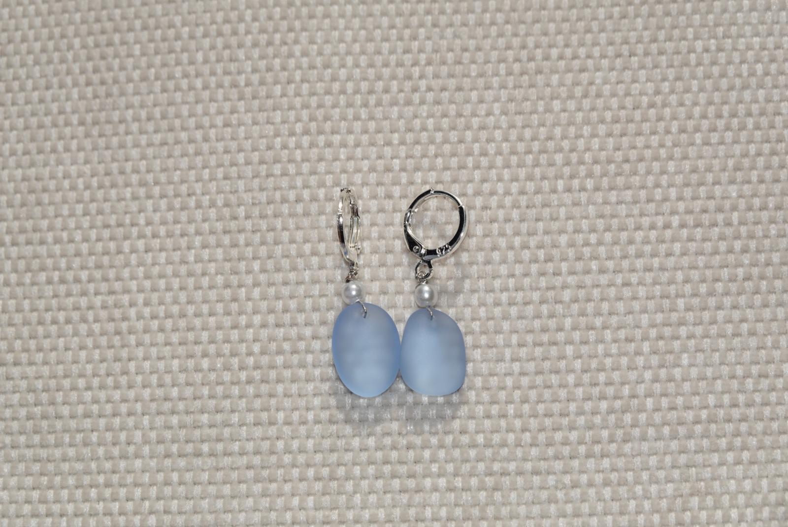 Light Lila Blue Hoops - 925 sterling silver