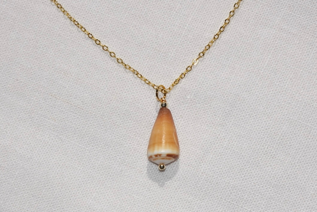 Orange Cone Shell Necklace