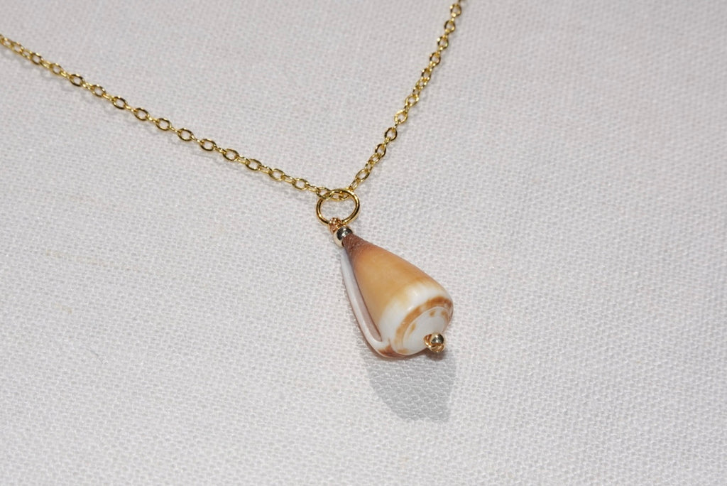 Orange Cone Shell Necklace