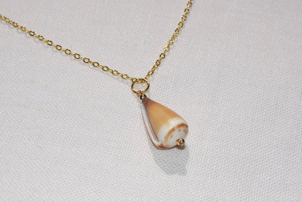 Orange Cone Shell Necklace