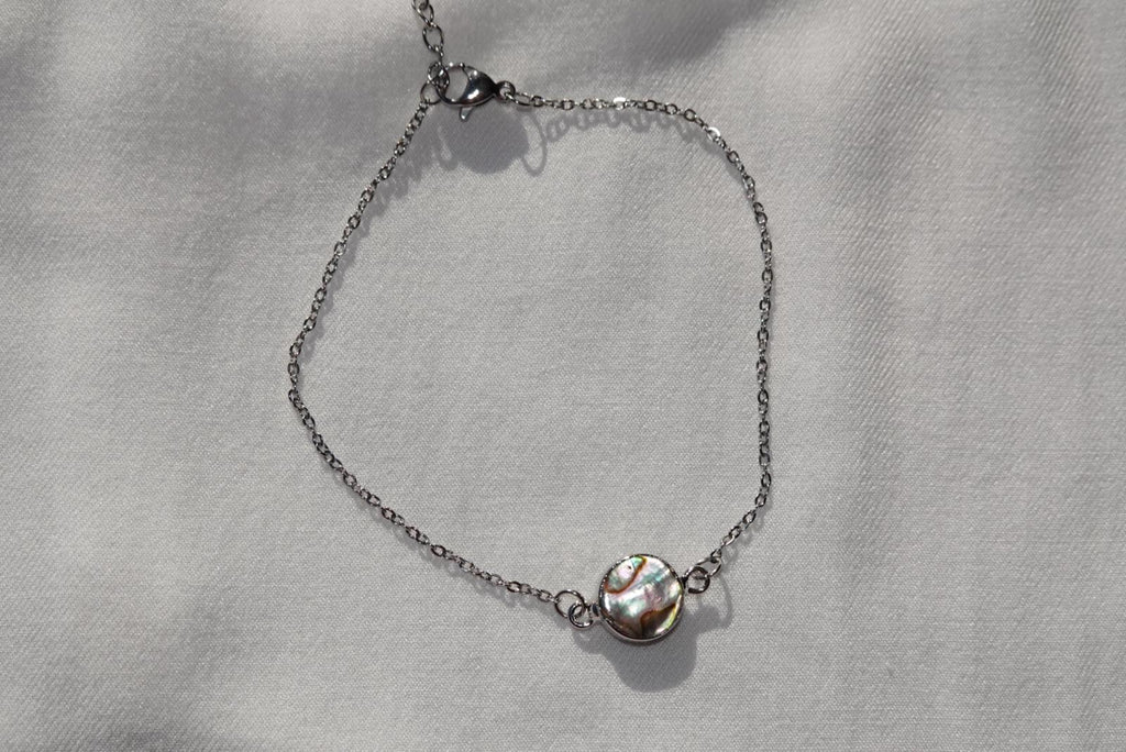 Abalone Shell Braclet - silver