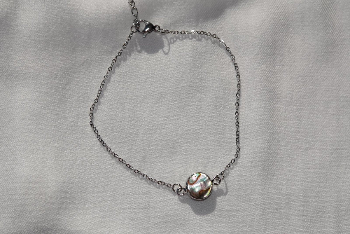 Abalone Shell Braclet - silver