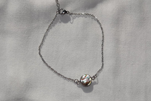 Abalone Shell Braclet - silver