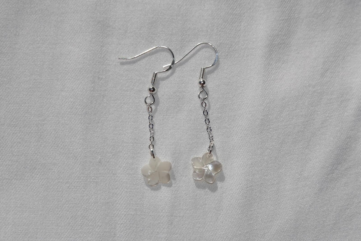 Plumeria Hangers - silver