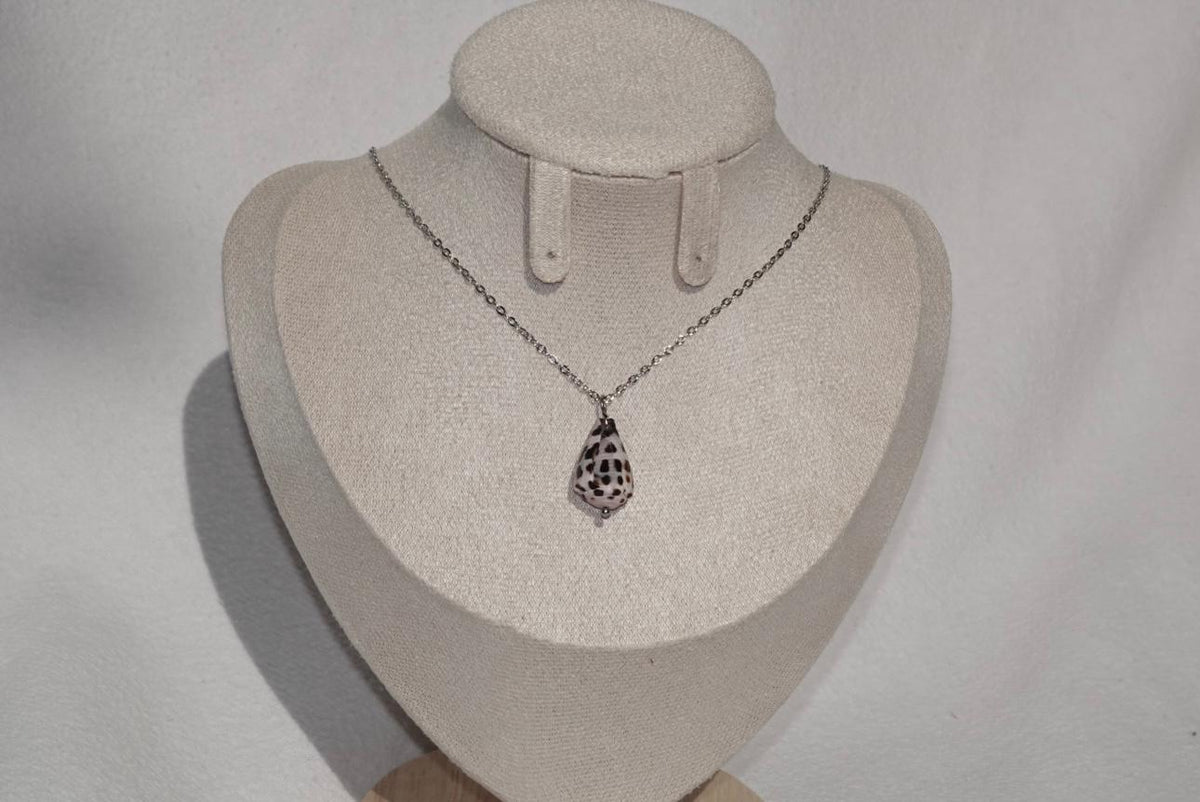 Hebrew Cone Shell Necklace ~ silver