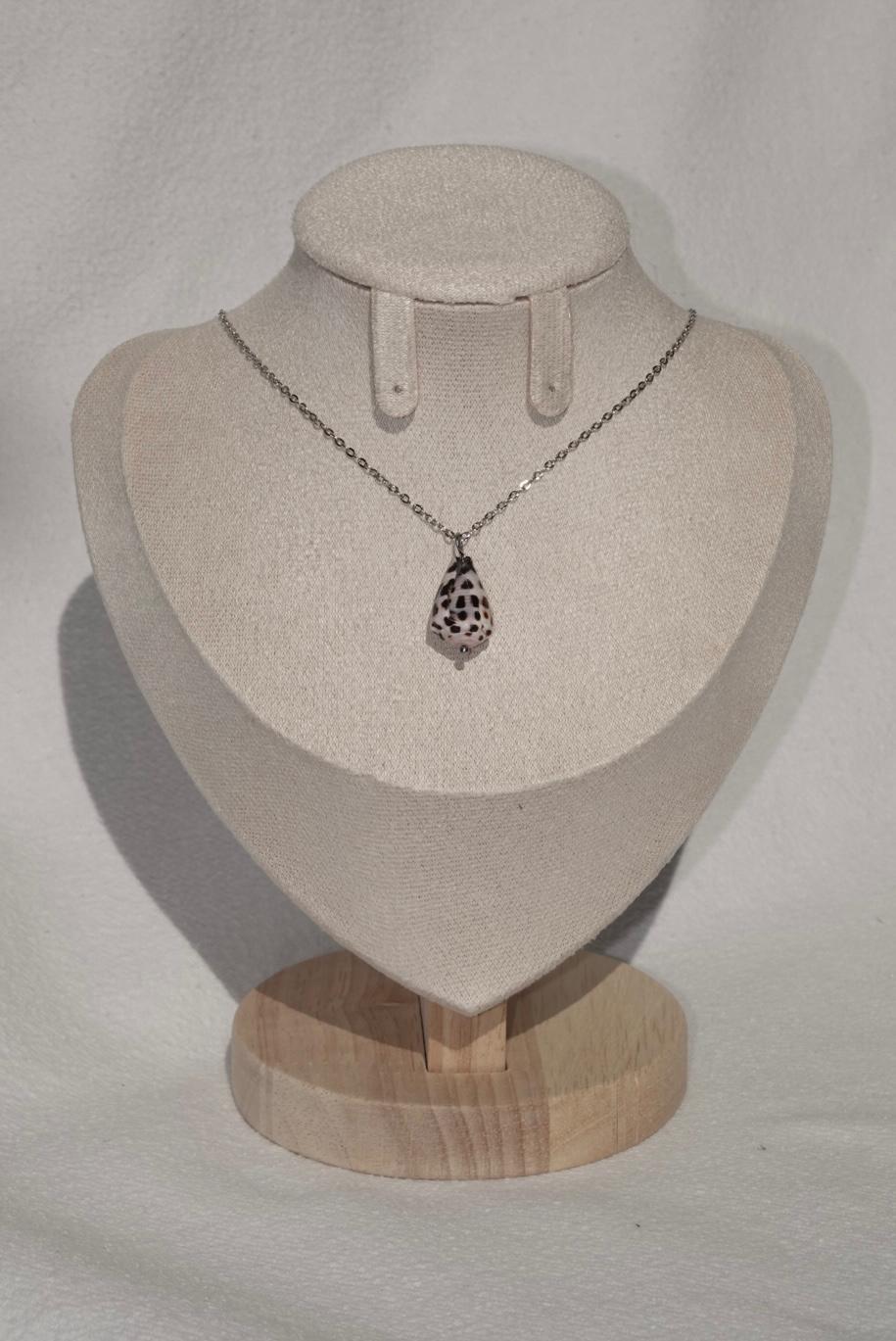 Hebrew Cone Shell Necklace ~ silver
