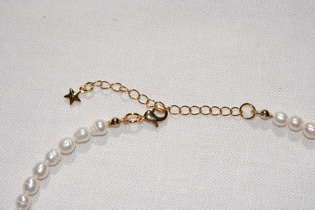 Fresh Water Pearl Necklace - gold