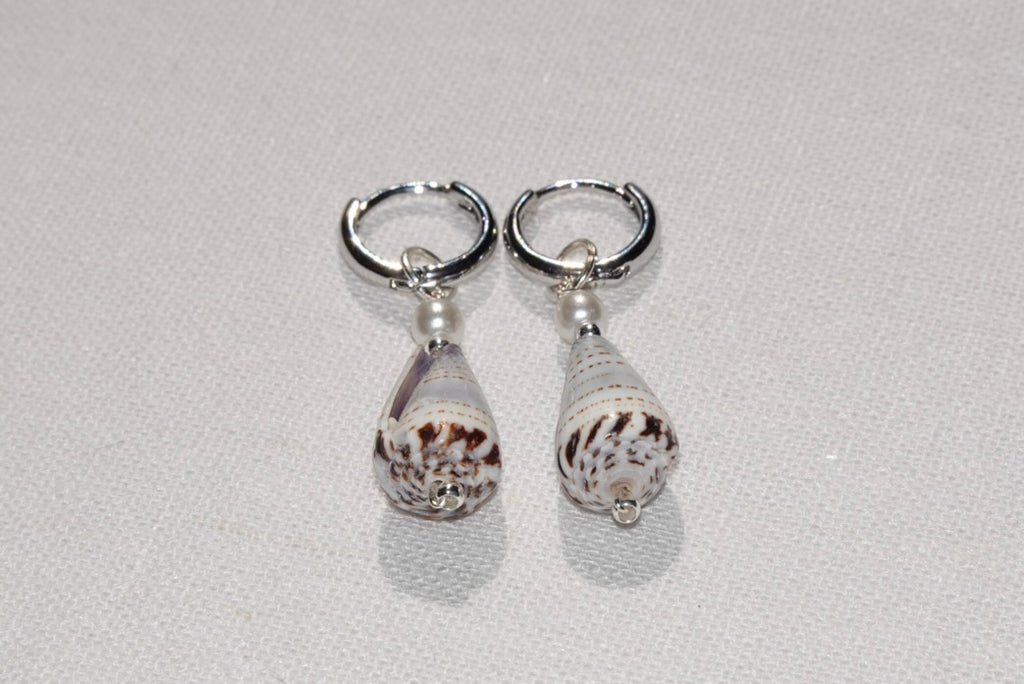 Blue Cone Shell Earrings