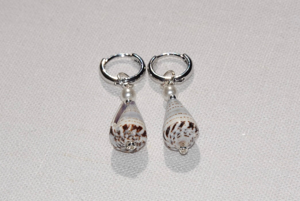 Blue Cone Shell Earrings