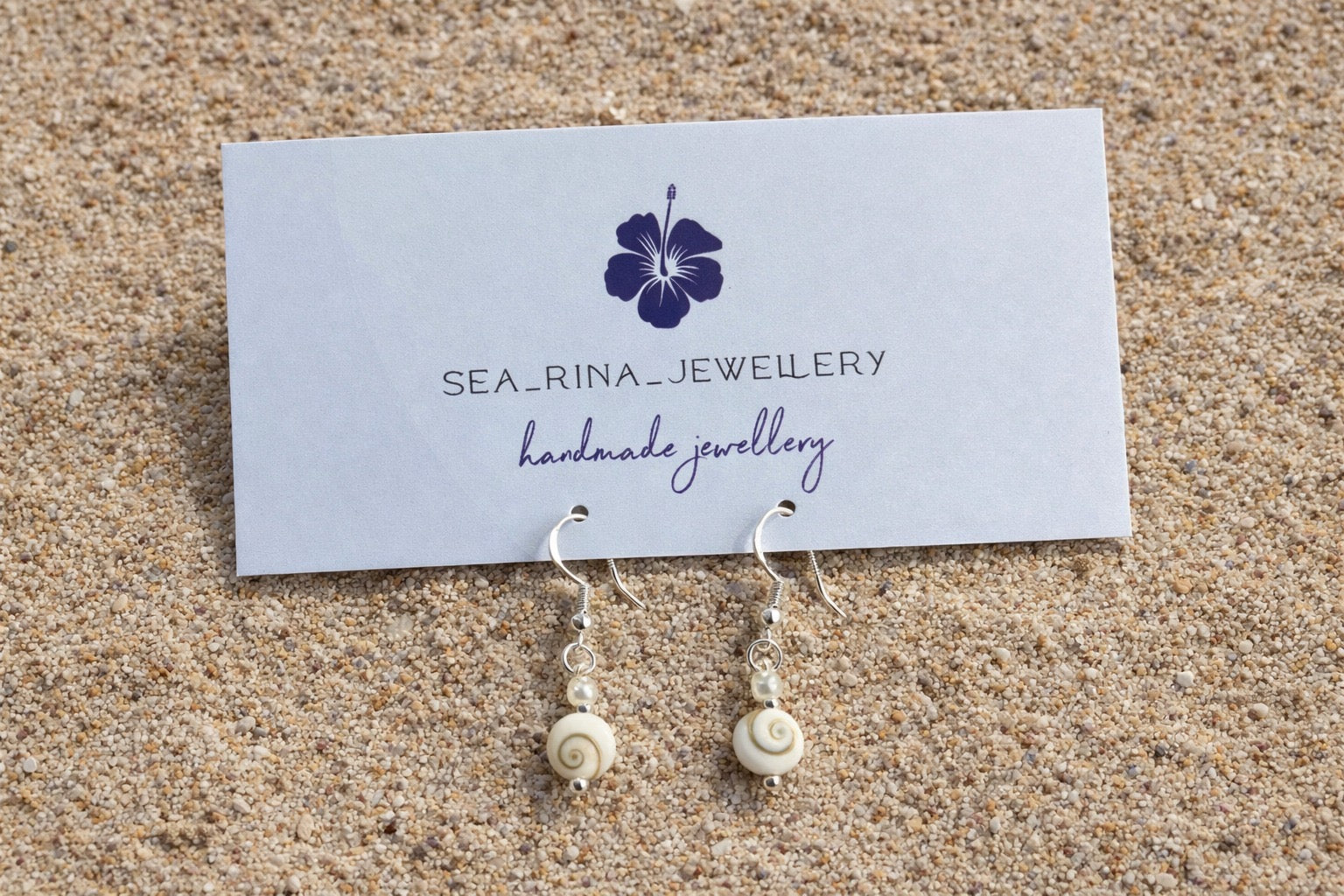 Calypso Shiva Shell Earrings ~ Medium ~ 925 Sterling Silver