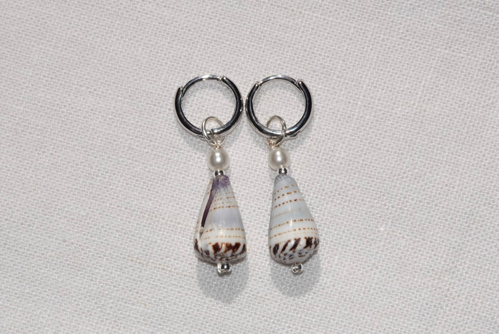 Blue Cone Shell Earrings
