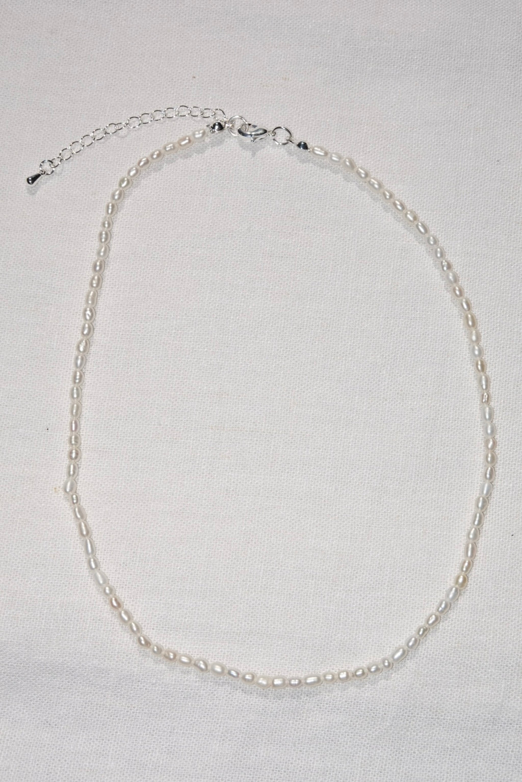 Fresh Water Pearl Necklace - small pearls - silber