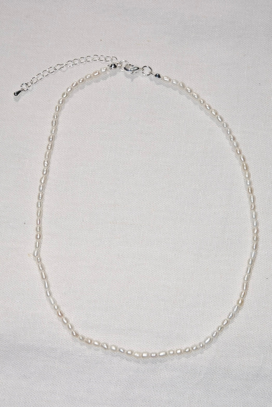 Fresh Water Pearl Necklace - small pearls - silber