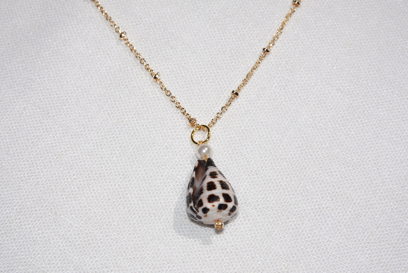 Hebrew Cone Shell Necklace ~ gold