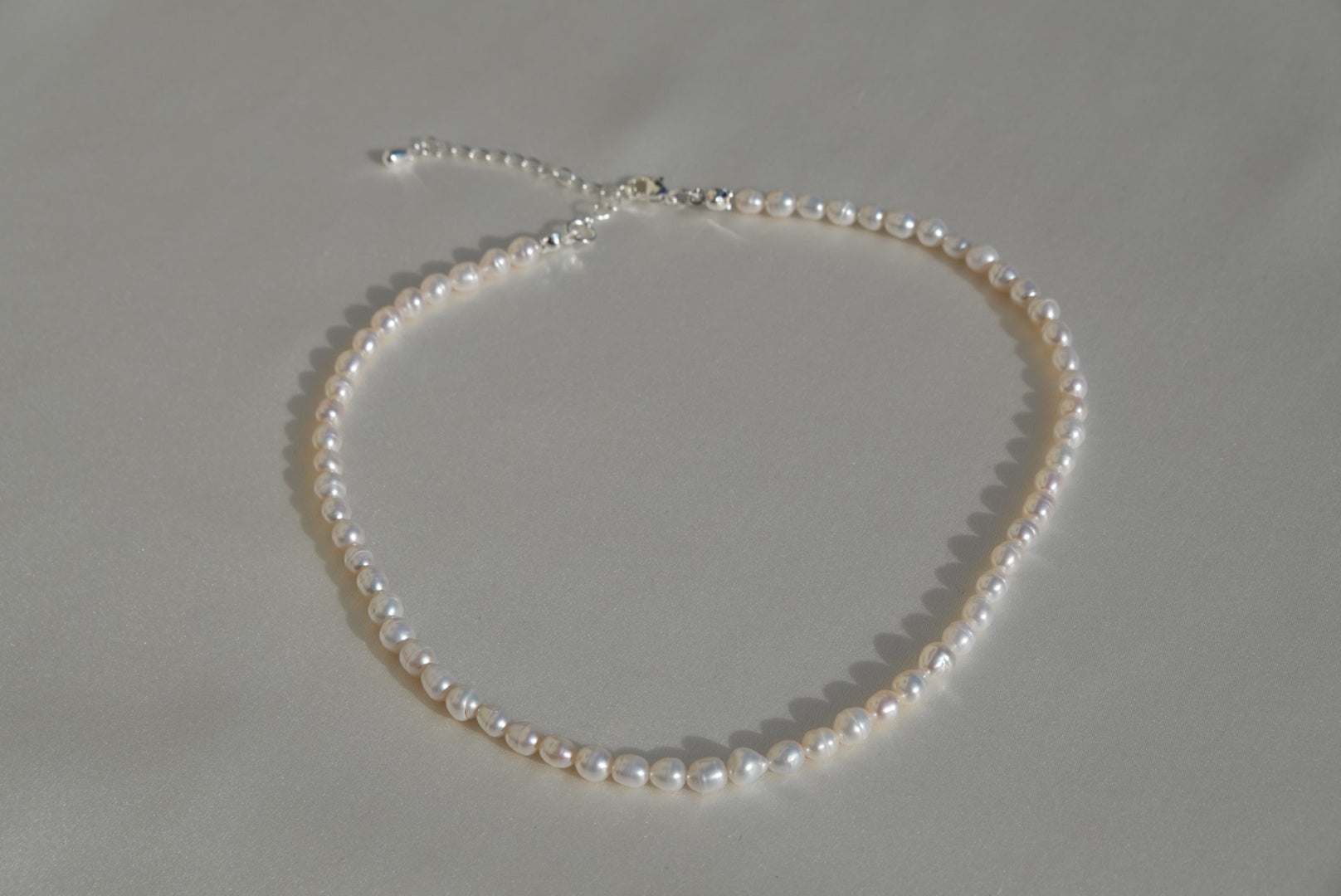 Fresh Water Pearl Necklace - silber