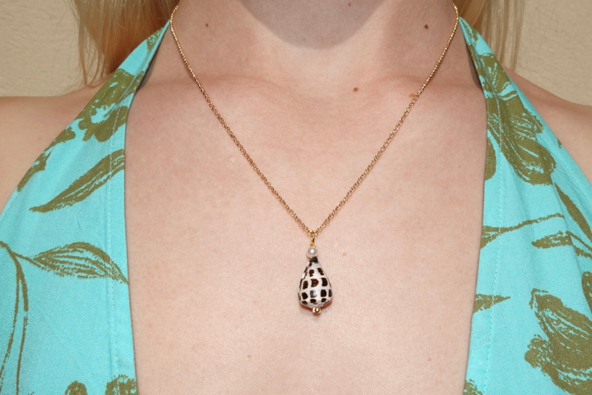 Hebrew Cone Shell Necklace ~ gold