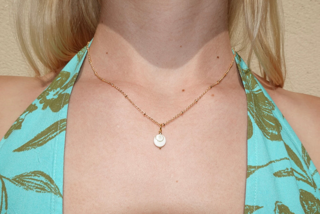 Calypso Shiva Shell Necklace - medium - gold