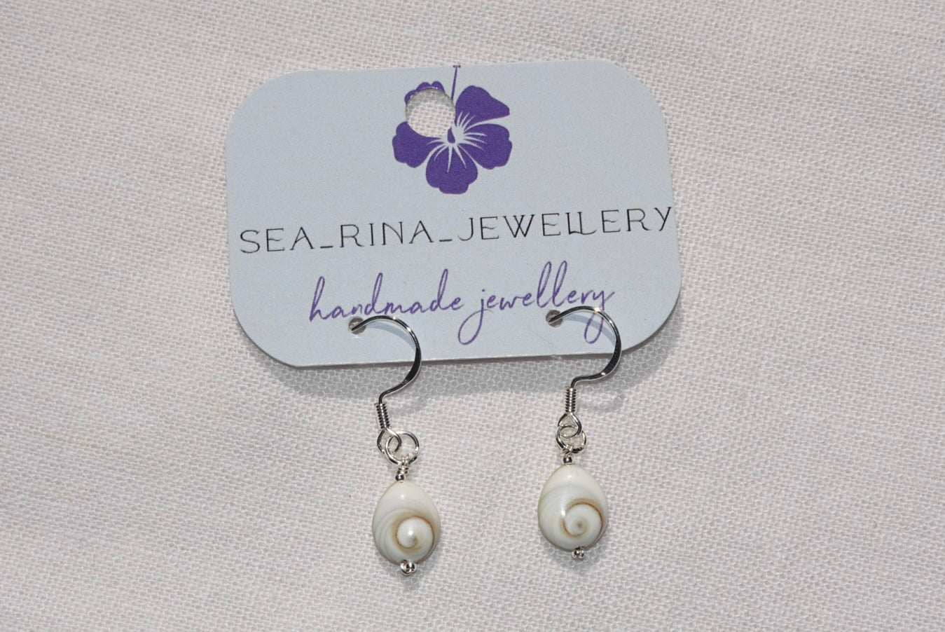 Calypso Shiva Shell Hoops - Teardrops - silber