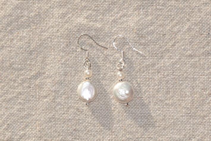Fresh Water Pearl Earrings - 925 sterling silver