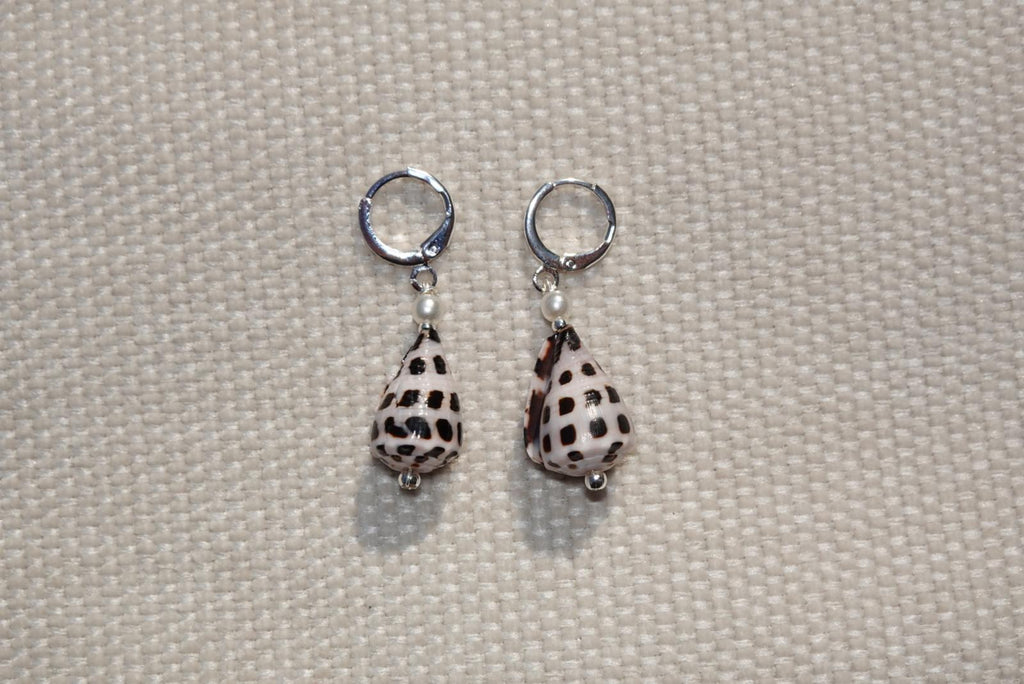 Hebrew Cone Shell Earrings - 925 sterling silver