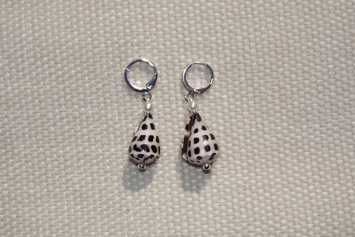 Hebrew Cone Shell Earrings - 925 sterling silver
