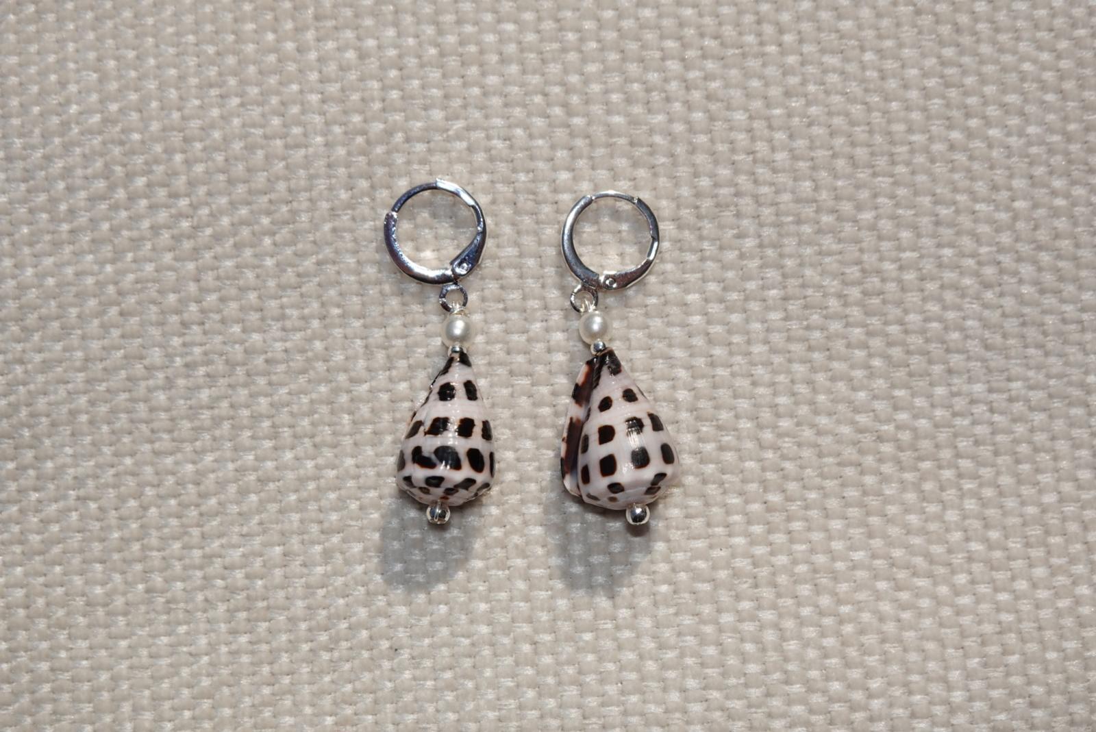 Hebrew Cone Shell Earrings - 925 sterling silver