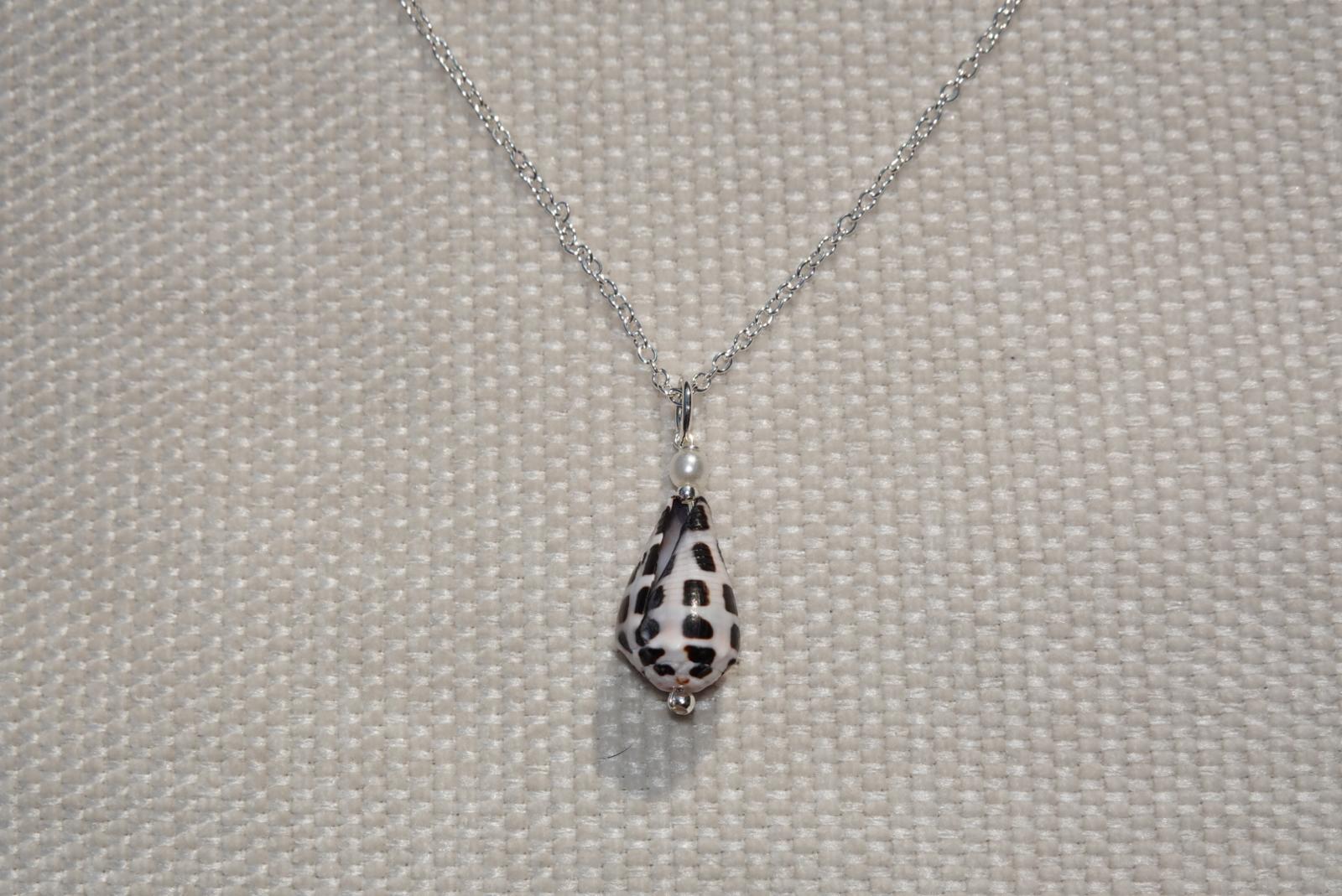 Hebrew Cone Shell Necklace ~ silver