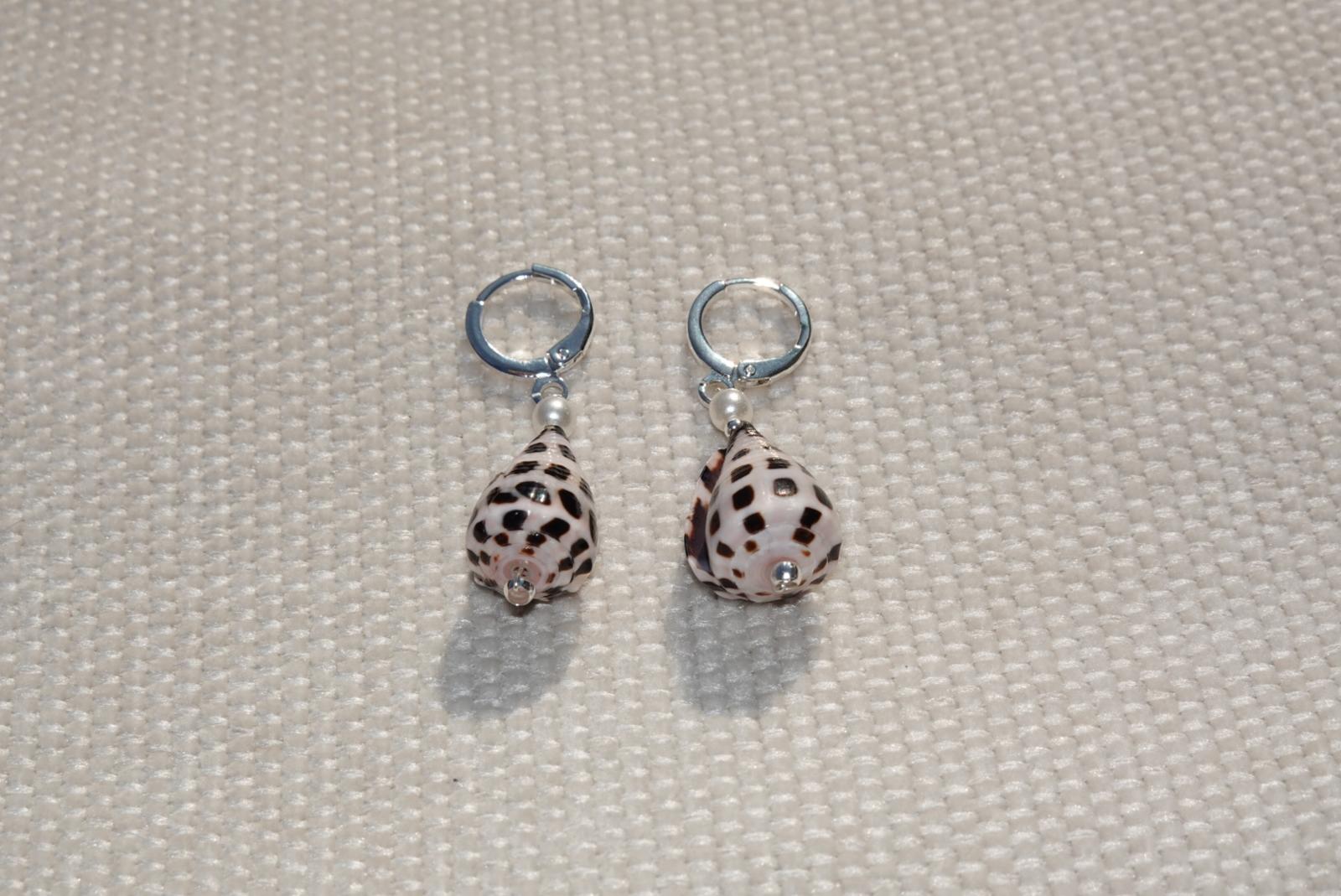 Hebrew Cone Shell Earrings - 925 sterling silver