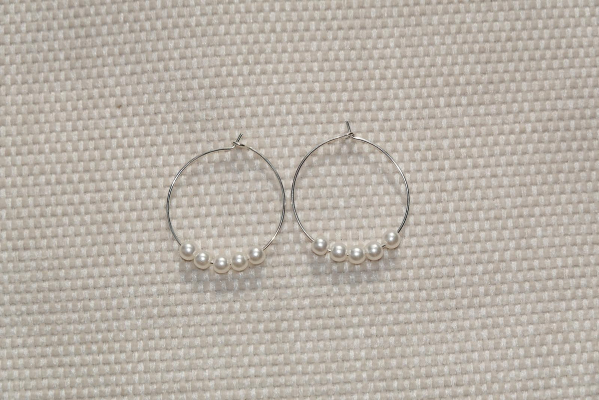 Wire Hoops - silver