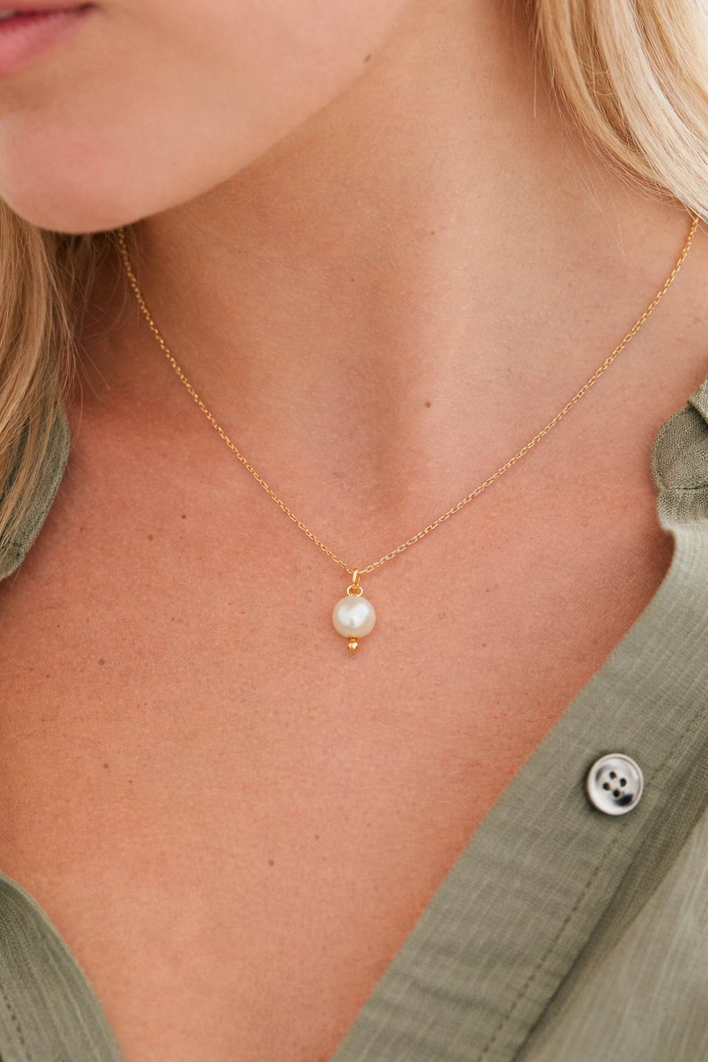 Pearl Necklace - gold